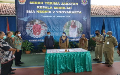 Serah Terima Jabatan Kepala SMA Negeri 2 Yogyakarta Ditengah Pandemi.