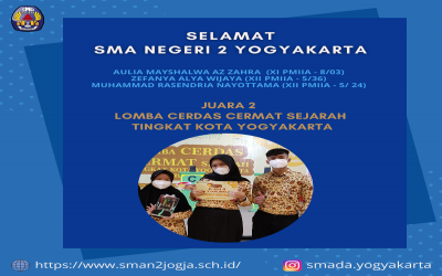 SMA NEGERI 2 YOGYAKARTA JUARA 2 LCC SEJARAH 2021